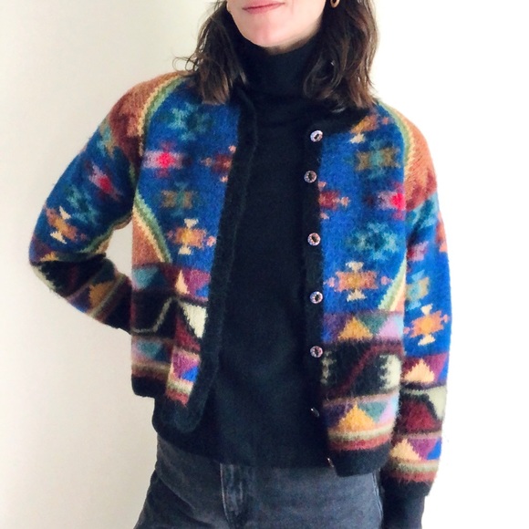 100% alpaca vibrant cardigan - Picture 12 of 16